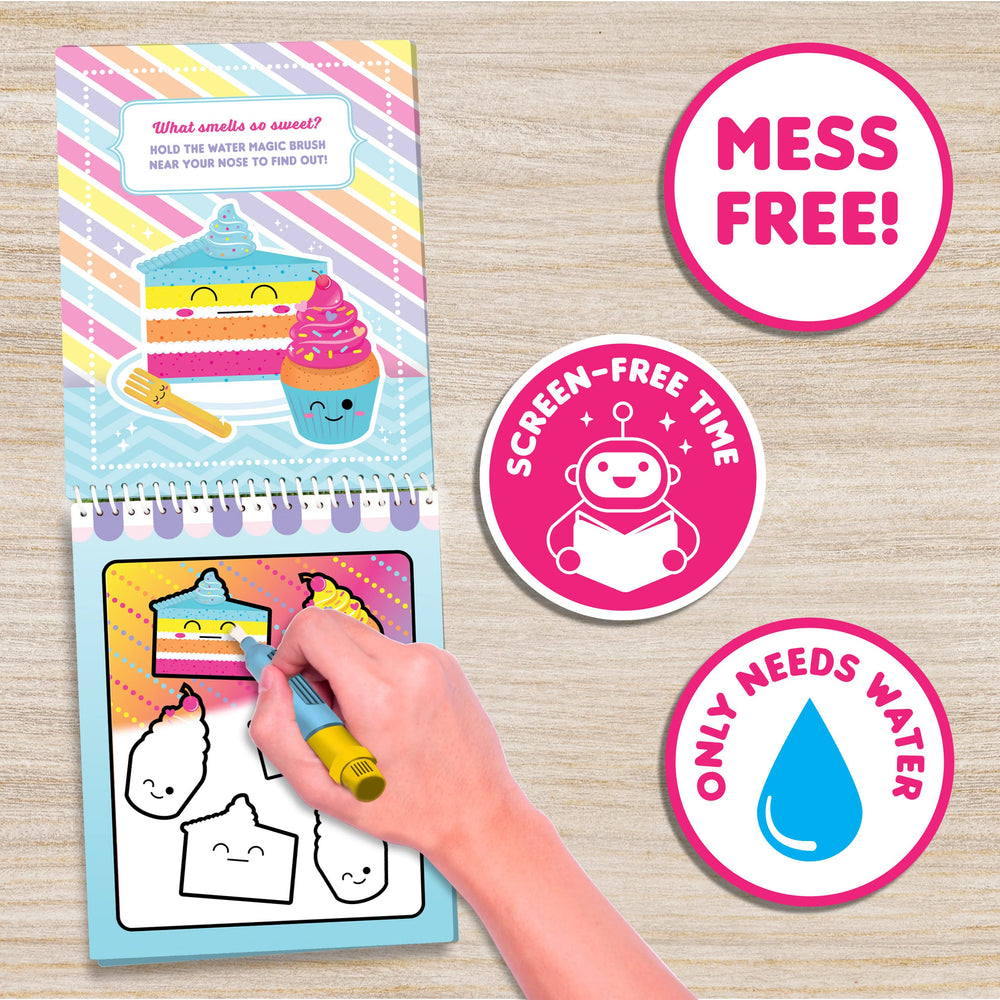 Scentco Water Magic Rainbow Sparkle pen creating vibrant colors when wet.