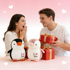 SCFLGUE penguin plush warm decor accent in a room