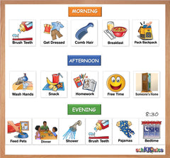 SchKIDules behavioral-prompt magnets use visuals to reinforce expectations