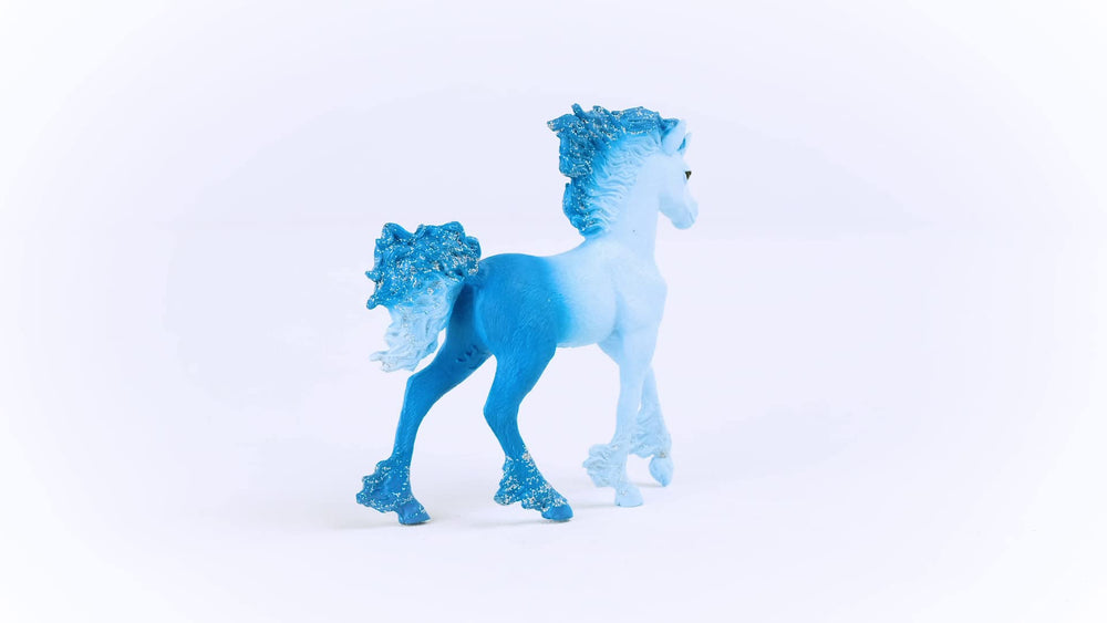 Schleich Bayala Elementa Water Flame Baby Unicorn head detail shows careful sculpting.