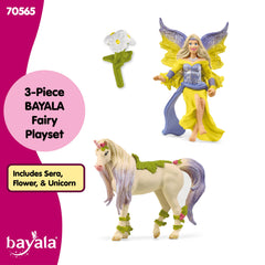 Schleich Bayala imaginative play setup with fairy and unicorn