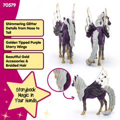Schleich bayala Star Pegasus Mare held in hand for portable play.