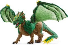 Schleich Jungle Dragon with poseable wings for dynamic flight poses during play.
