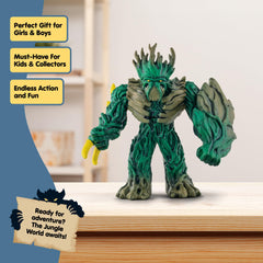 Schleich Eldrador Jungle Emperor rotating head helps spot allies and threats.