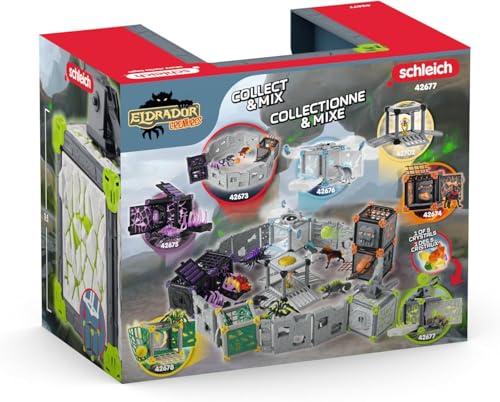 Schleich Eldrador Shadow Wolf figure fits into fortress battles.