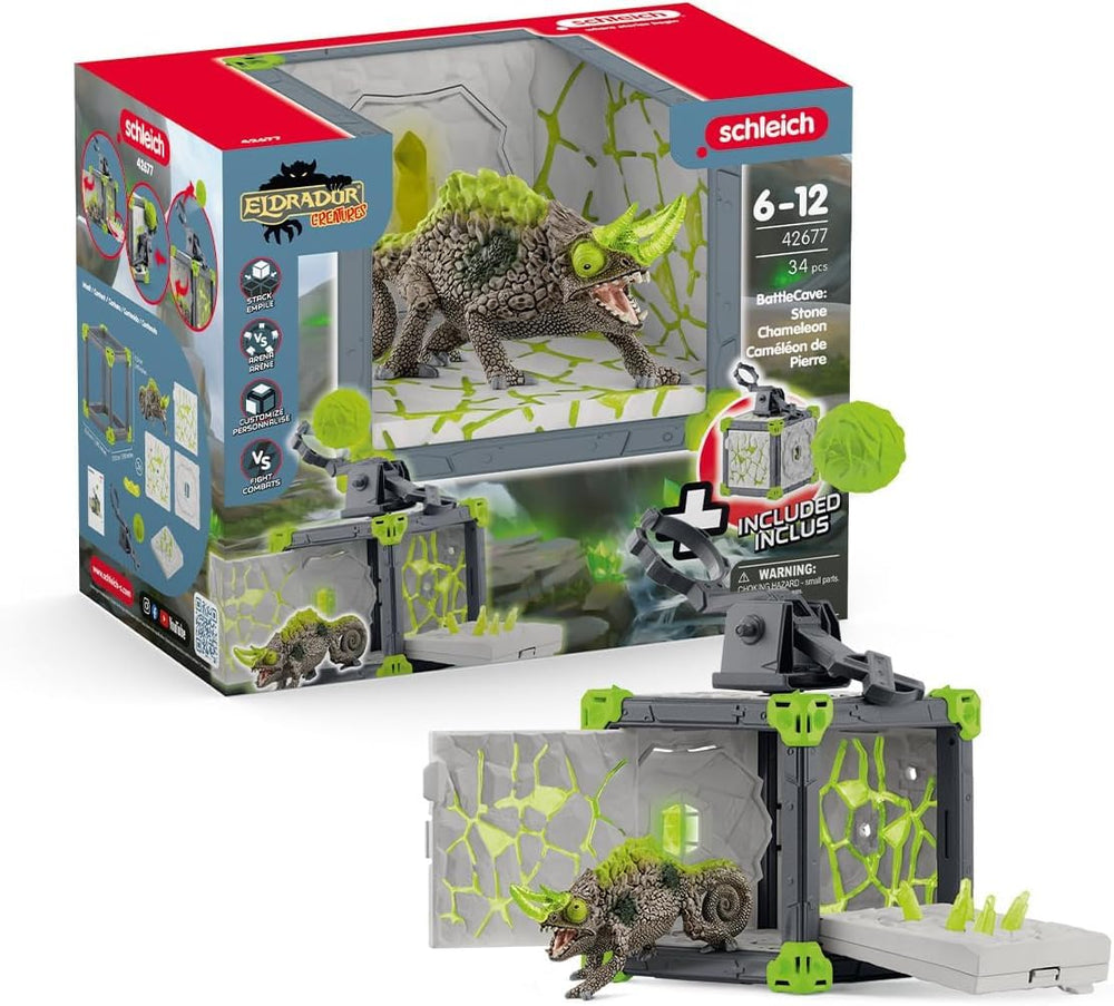 Schleich Eldrador Stone Battle Cave front view ideal for imaginative battles.