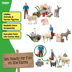 Schleich Farm World donkey figurine enhances cooperative pretend play on the farm