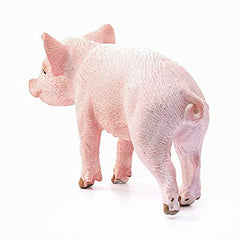 Schleich Piglet side view pink figure shown for storytelling and pretend farming.