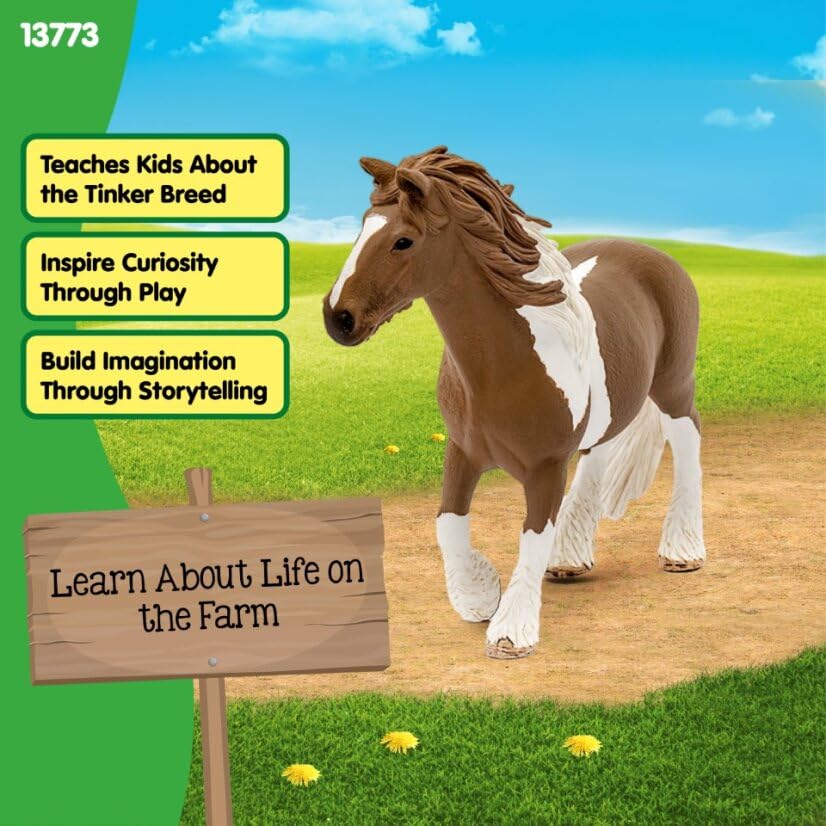 Schleich Farm World Tinker Mare close-up of hair texture and pose.