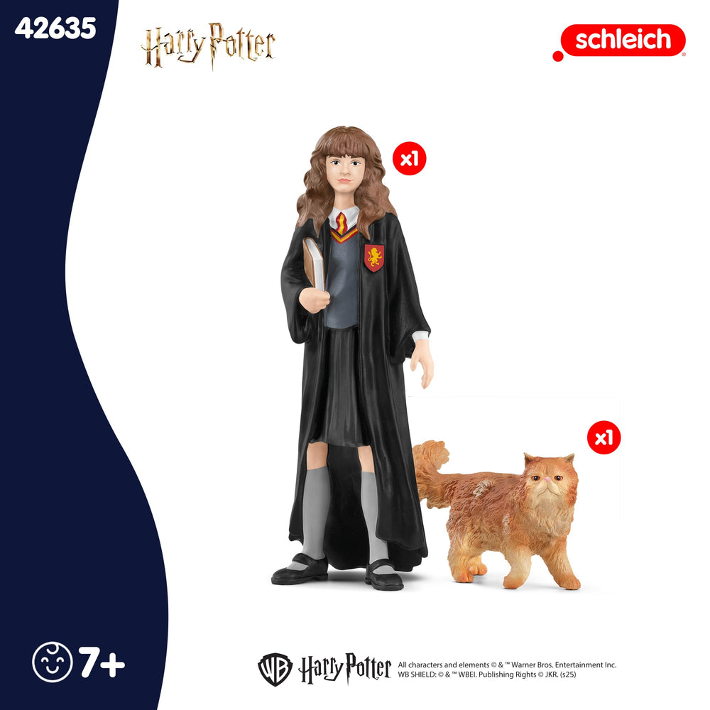 Schleich Crookshanks perched pose, charming feline ally for adventures.