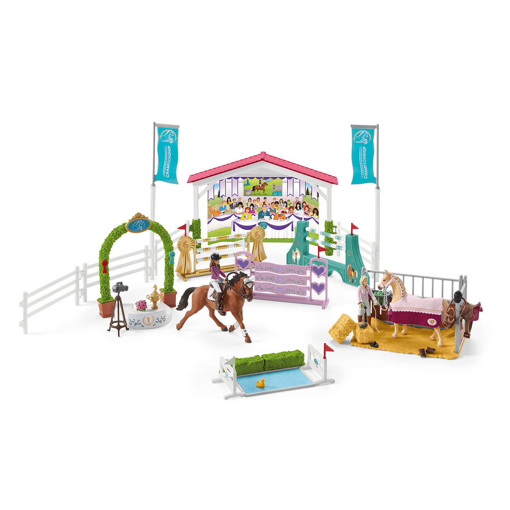 Schleich arena playset scene invites kids to create a full tournament world.