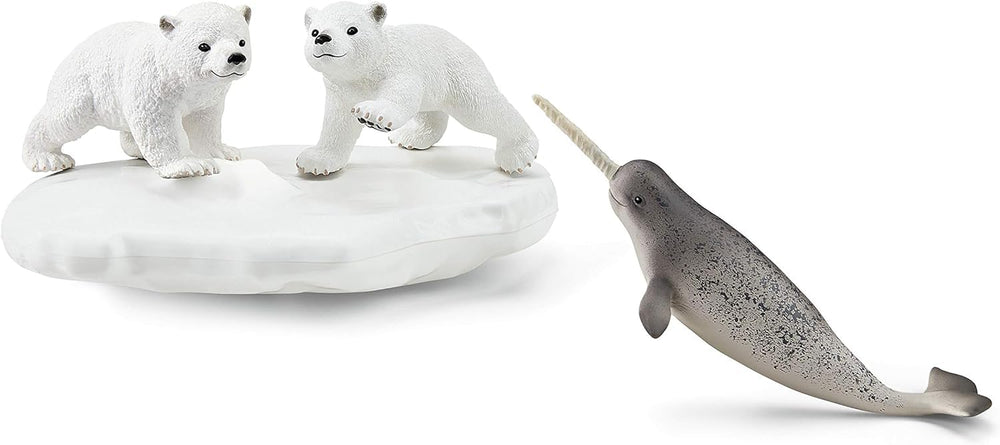 Schleich Polar Playground narwhal figurine enhances storytelling adventures