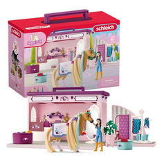 Schleich Sofia's Beauties pop-up boutique hair-brushing station for grooming on the go.