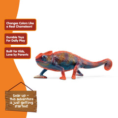 Schleich chameleon realistic design aids storytelling and pretend learning.