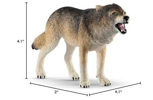 Schleich Wild Life gray wolf gift-ready toy for kids ages 3+