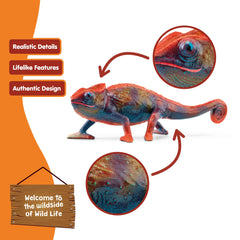 Schleich chameleon adds realistic wildlife detail to educational pretend play.