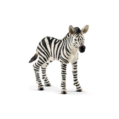 Schleich Zebra Foal figurine standing for imaginative wildlife play.