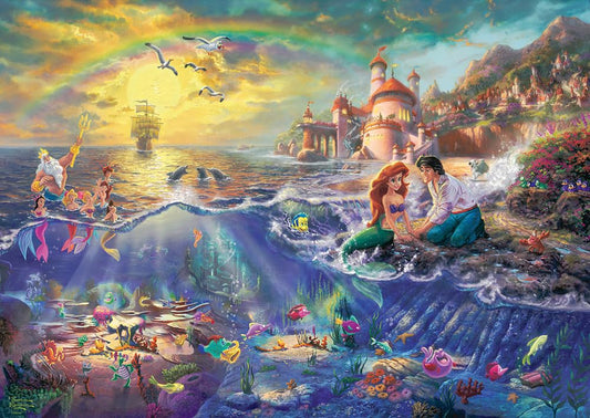 Schmidt Thomas Kinkade Little Mermaid 1000pc puzzle visuals for family puzzling evenings