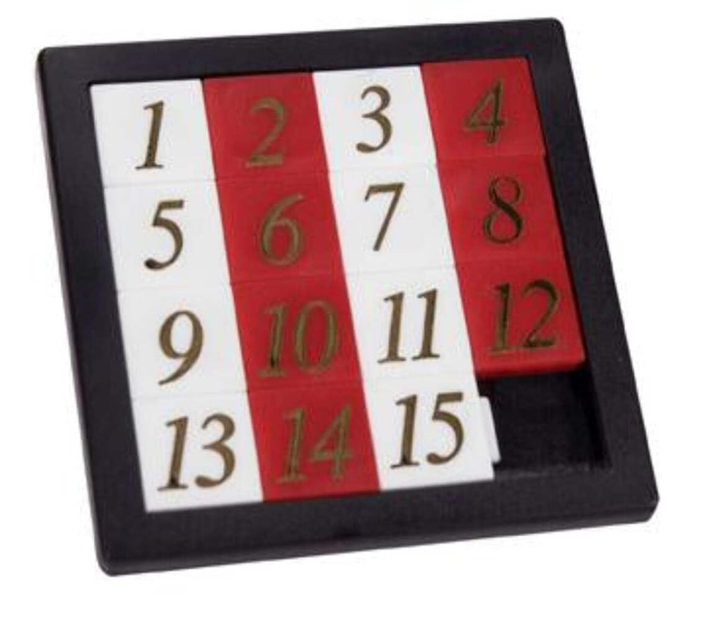 Schylling 15 Puzzle with a clear carrying case for portable brain-teasing fun