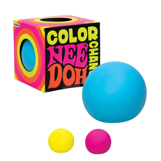 Schylling NeeDoh Color Change Ball in motion showing color shifts for tactile play