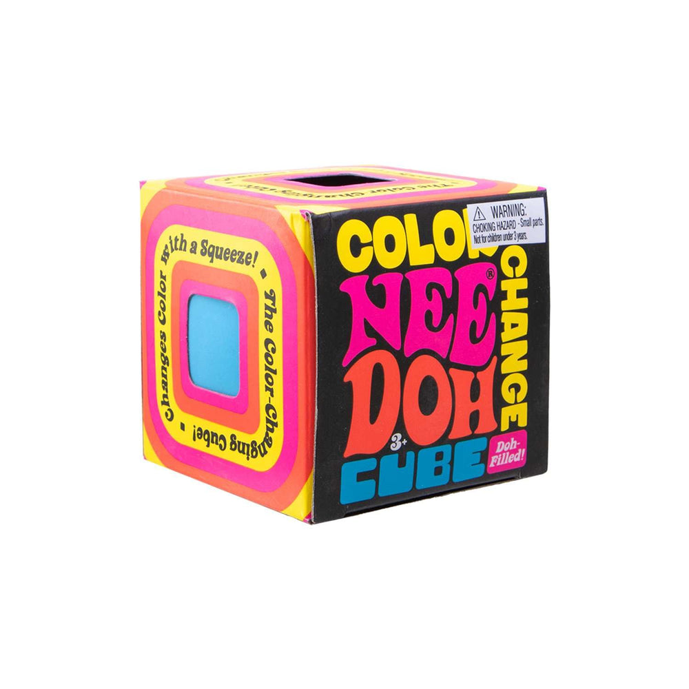 Schylling Nee Doh color change cube closed for tactile stress relief