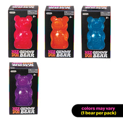 Close-up of NeeDoh Gummy Bear jelly-like squish for sensory play