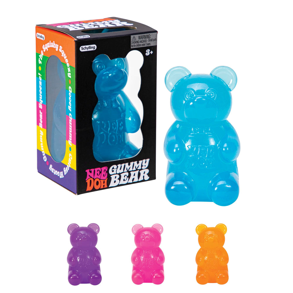 Schylling NeeDoh Gummy Bear packaging view for tactile exploration