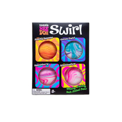 Schylling NeeDoh Teenie Swirl 1.5 inch close-up, pliable texture detail.