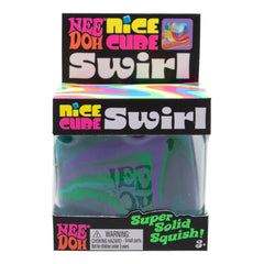 Schylling NeeDoh Nice Cube Swirl close up swirl encouraging fidget use