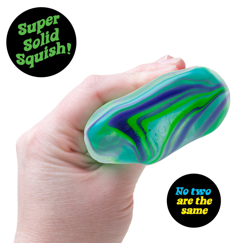Schylling NeeDoh Nice Cube Swirl square shape returning after squeeze