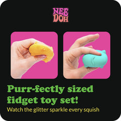 Doh-filled squishy surface with spring-back action for satisfying squeezes.