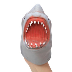 Schylling Shark Hand Puppet in-use demonstrates easy one-handed operation for quick skits.