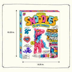 Open-ended play with guided or freeform S’NOODLES designs.