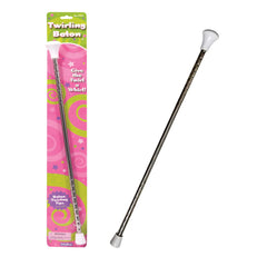 Schylling Twirling Baton with metal body and rubberized ends for safe spins.