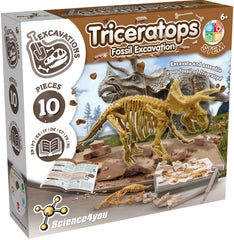Science4you Triceratops fossil block for hands on digging and learning