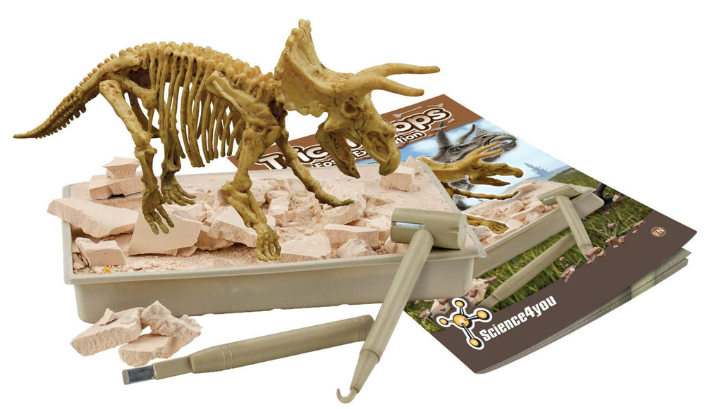 Science4you Triceratops tools and hammer for precise excavation