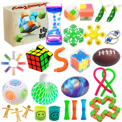 Scientoy liquid motion timer provides calming visual flow.