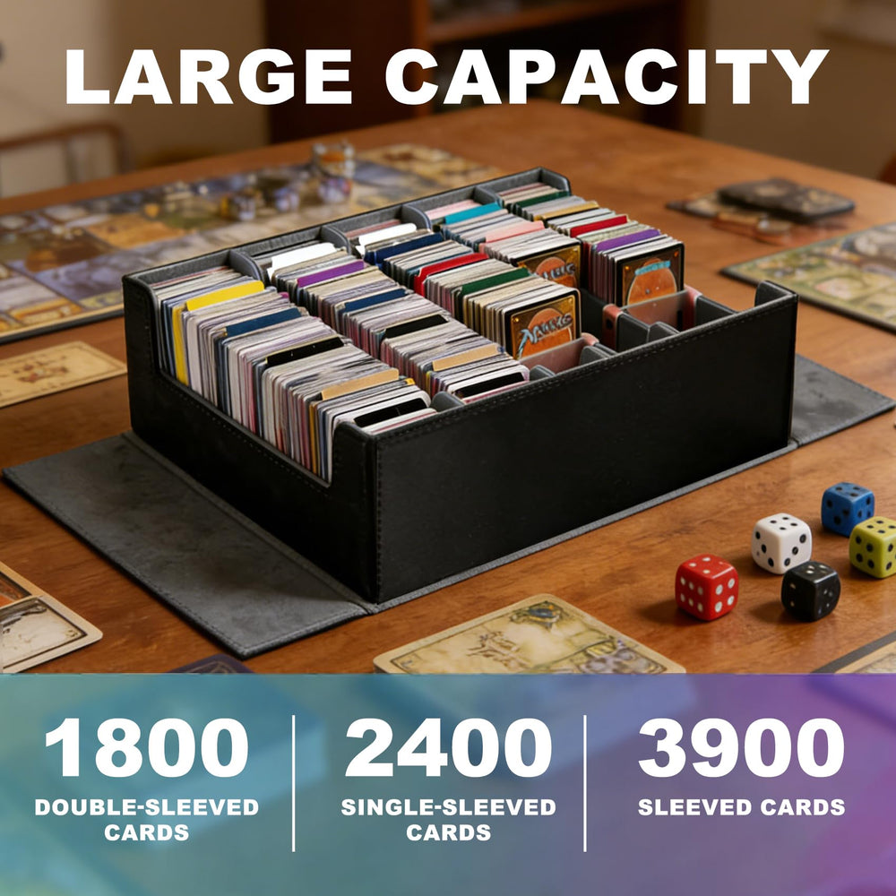 Scimi 3900+ Card Vault open view reveals its 5-row organization for quick access.