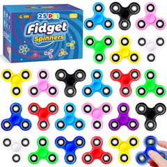 SCIONE fidget spinner 25-pack multi-color for classroom prizes and party favors.