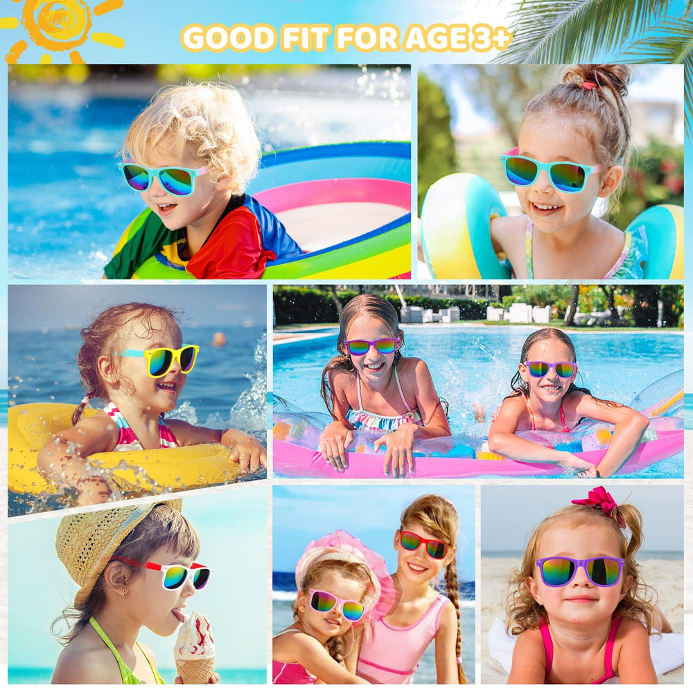 SCIONE neon kids sunglasses with UV protection for sunny outdoor adventures