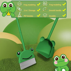 Cute green frog-themed SCKTYZS cleaning toy for pretend play