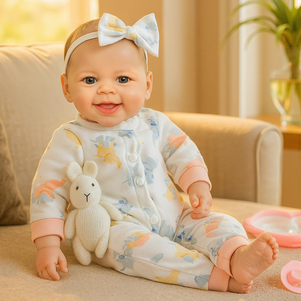 SCOM Baby Doll gentle hair texture supports easy grooming play.