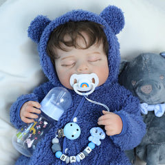 SCOM magnetic pacifier blue for secure attachment during doll play