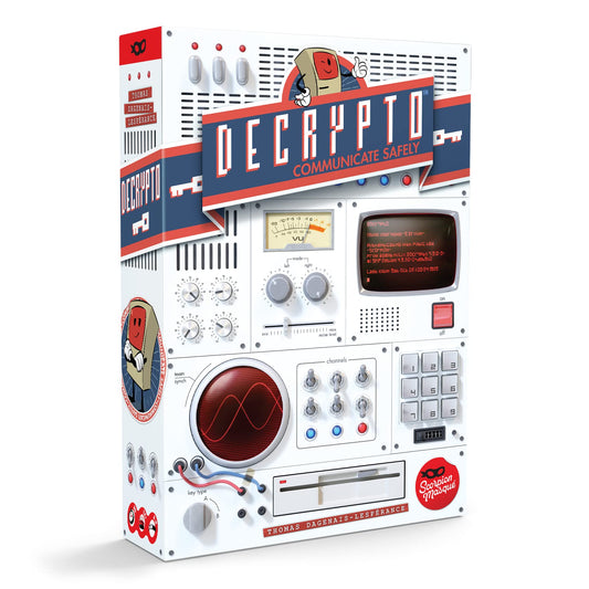 Scorpion Masqué Decrypto card slides enable quick word-code transmission during gameplay