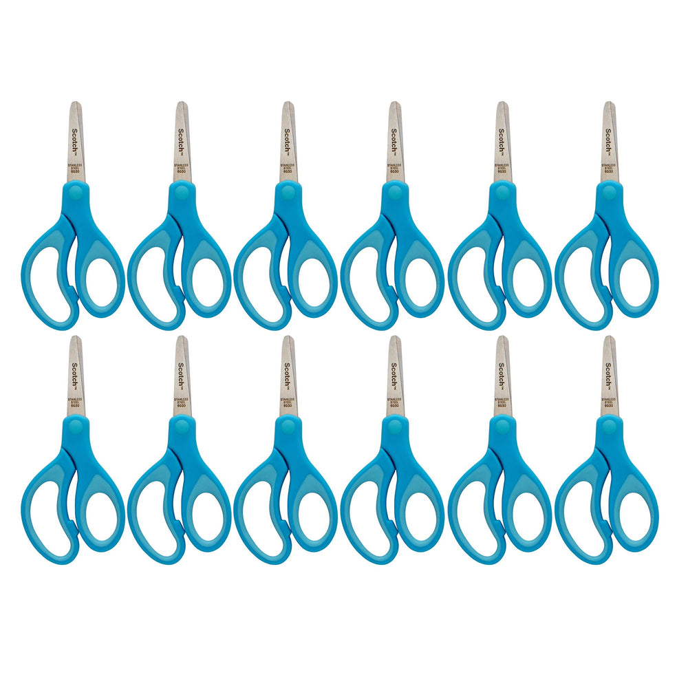 Scotch blunt-tip kid scissors with stainless blades for safe classroom use