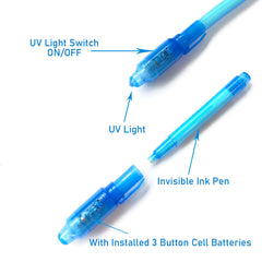 SCStyle invisible ink pen includes batteries for immediate use.