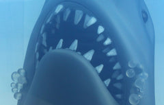 SD TOYS Jaws 3D poster statue blue print finish close-up