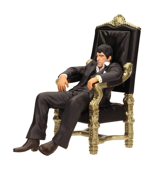 SD TOYS Scarface Tony Montana throne full view ideal for shelf display