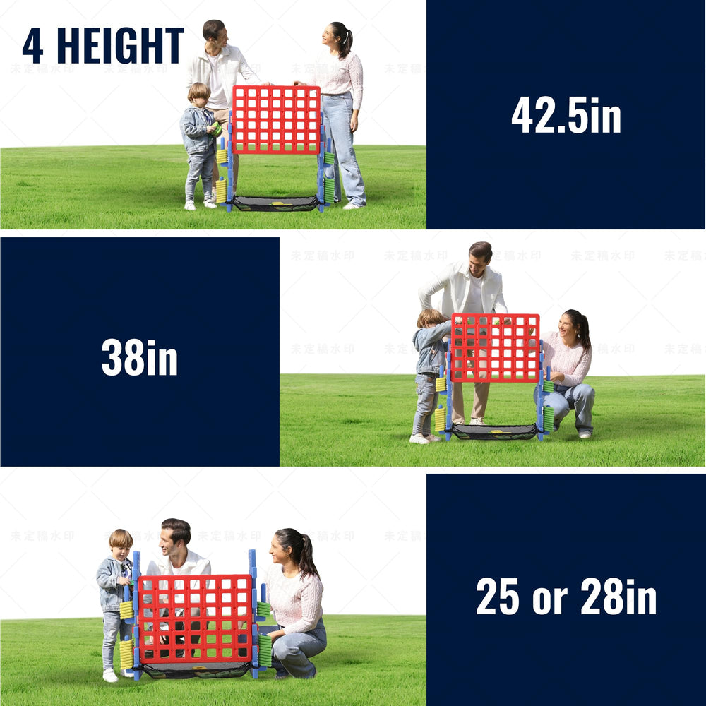 SDADI screwless giant 4-in-a-row portable setup for indoor and outdoor play
