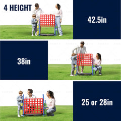SDADI screwless giant 4-in-a-row portable setup for indoor and outdoor play